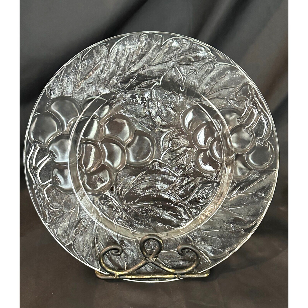 Vintage KIG Discontinued Grape Embossed Salad Plate-7.25"